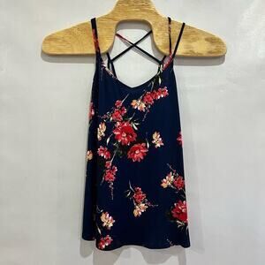 Stitch Fix Paper Moon Womens Tank SIze 3X Basima‎ Black Detail Knit Floral
